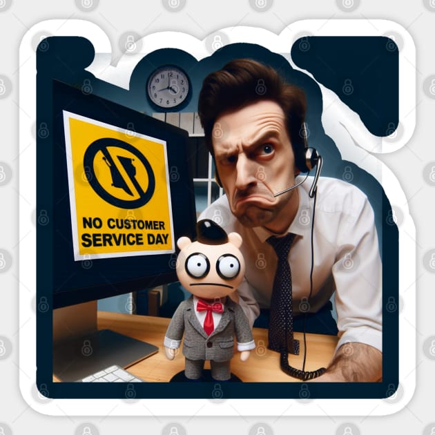 The Silent Service: A Whimsical Office Tale Sticker by Patrick9